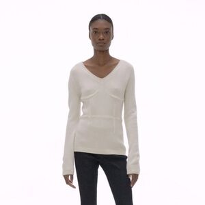 Helmut Lang Wool V-Neck Sweater L